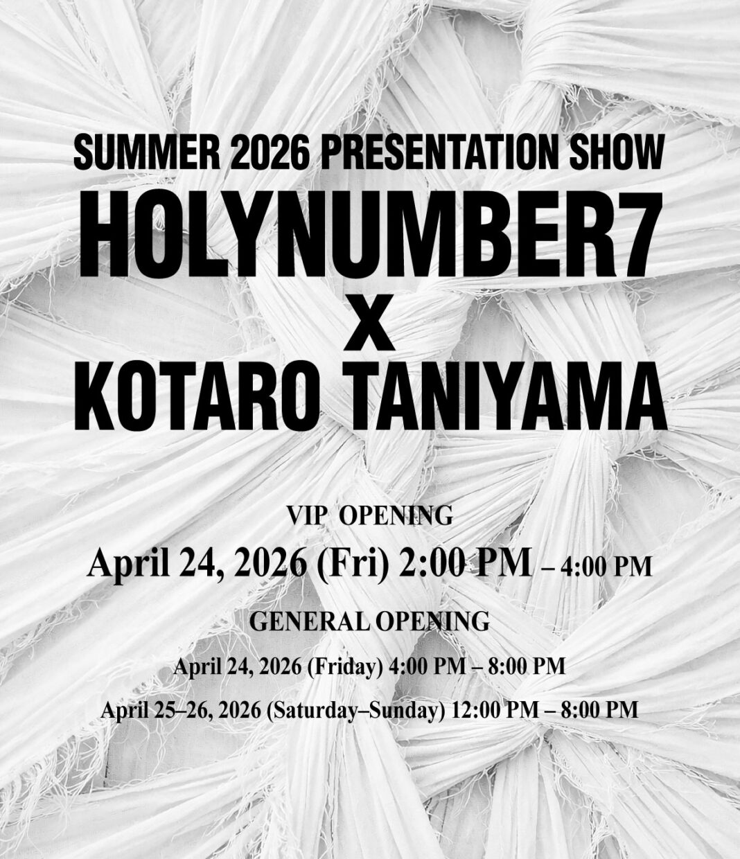 홀리넘버세븐, 日 디자이너 코타로 타니야마와 성수 팝업 진행